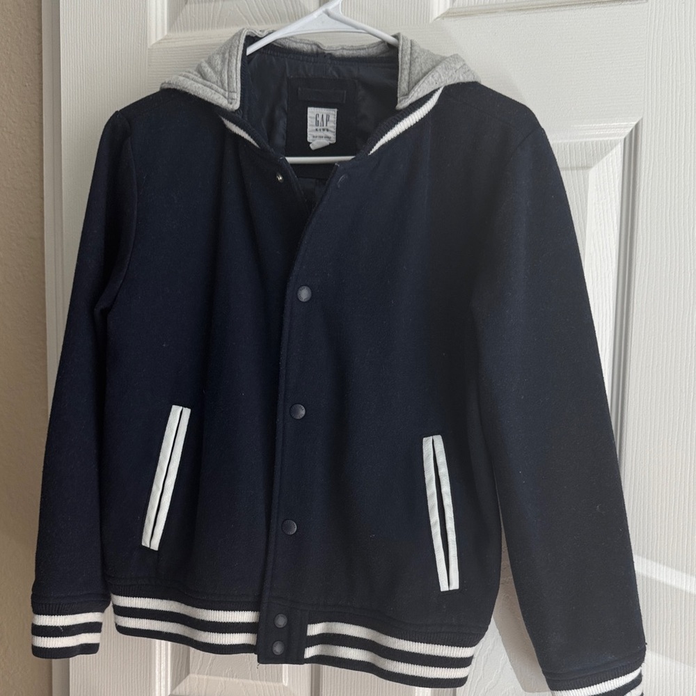 GAP Kids Black and White Hooded Jacket